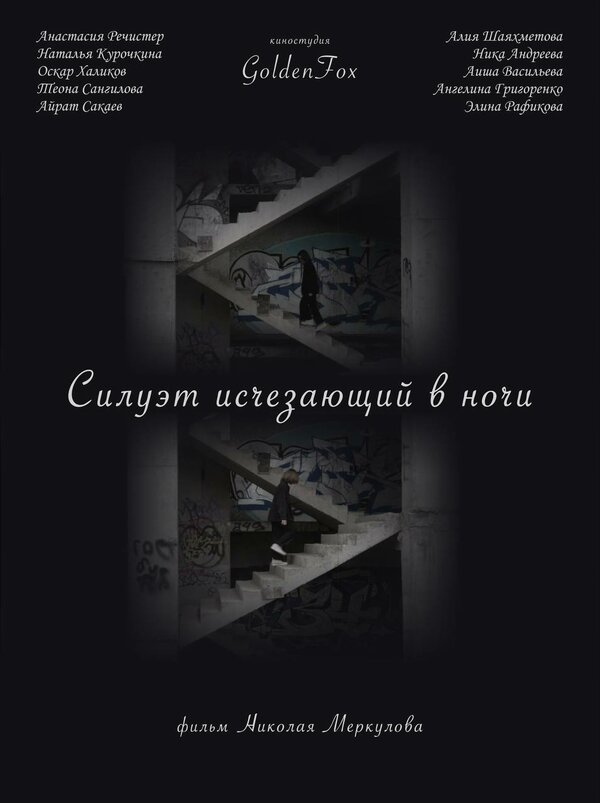 Силуэт, исчезающий в ночи 